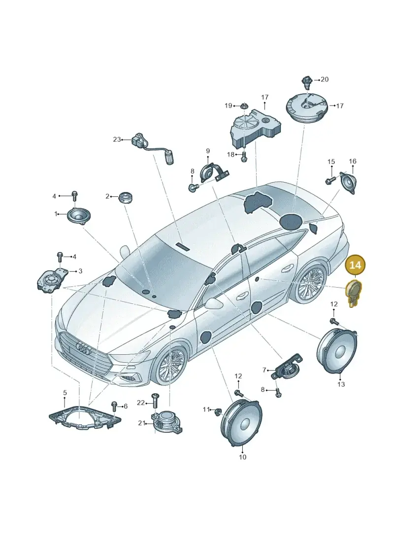4K0035399 — Audi RS7 Sportback (2019-) diagram 435035350, position 14
