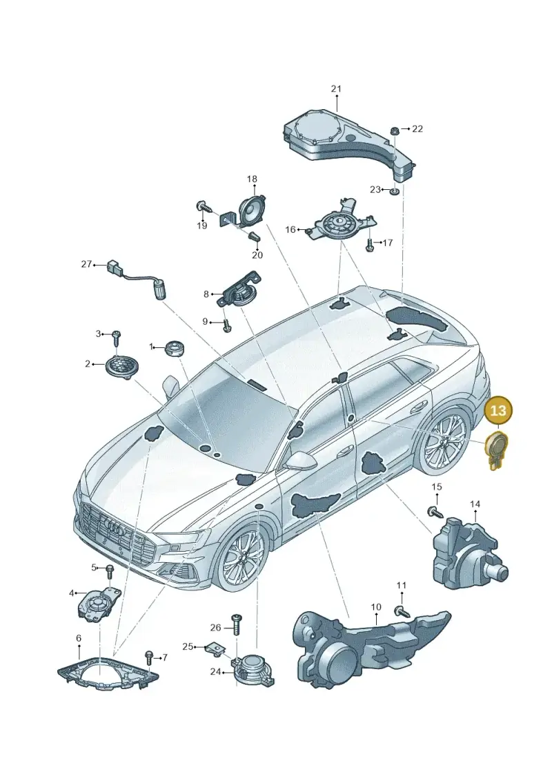 4K0035399A — Audi RS Q8 Quattro (2019-) diagram 429035350, position 13