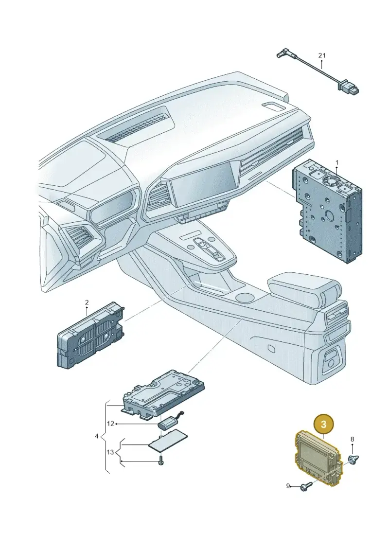 4K0035456 — Audi Q4 Sportback (2021-2022) diagram 89a035550, position 3