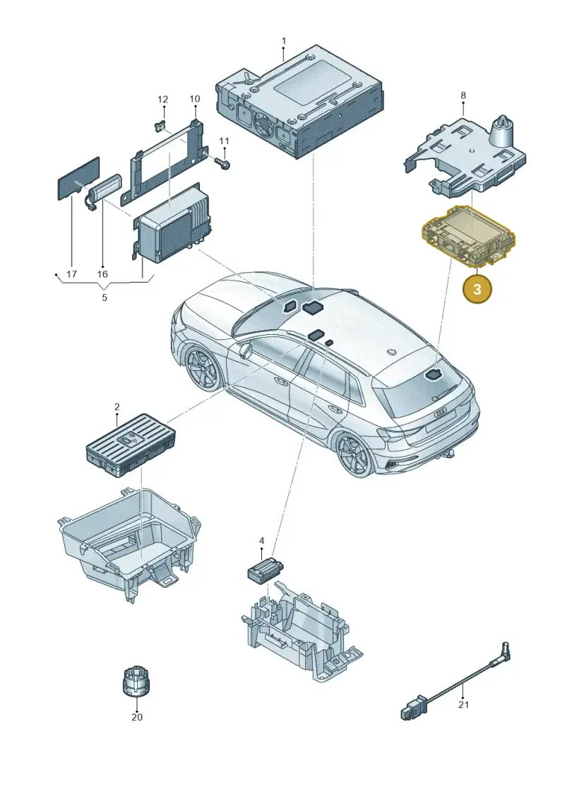 4K0035456B — Audi A3 Sportback (2019-2025) diagram 596035550, position 3