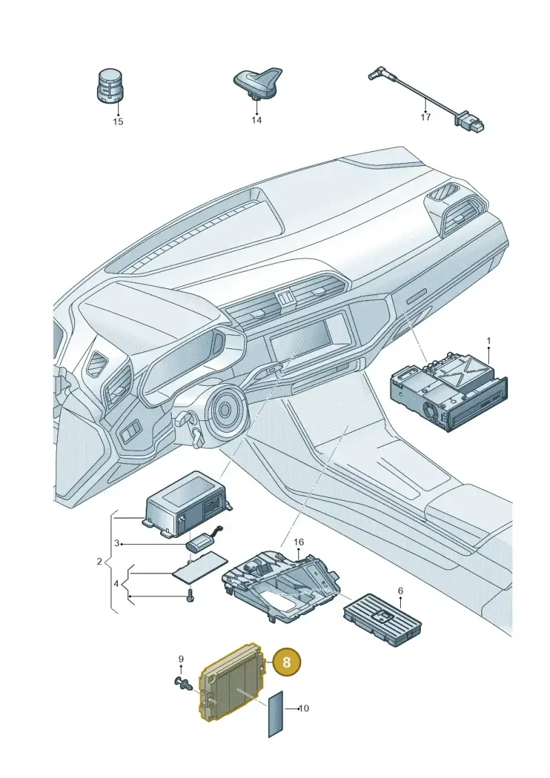 4K0035456B — Audi RS Q3 Sportback (2019-2024) diagram 597035550, position 8