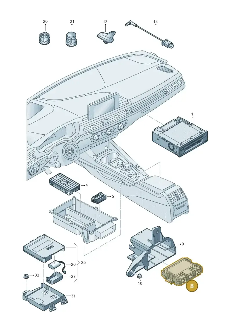 4K0035456B — Audi RS4 Avant (2017-2025) diagram 849035055, position 8