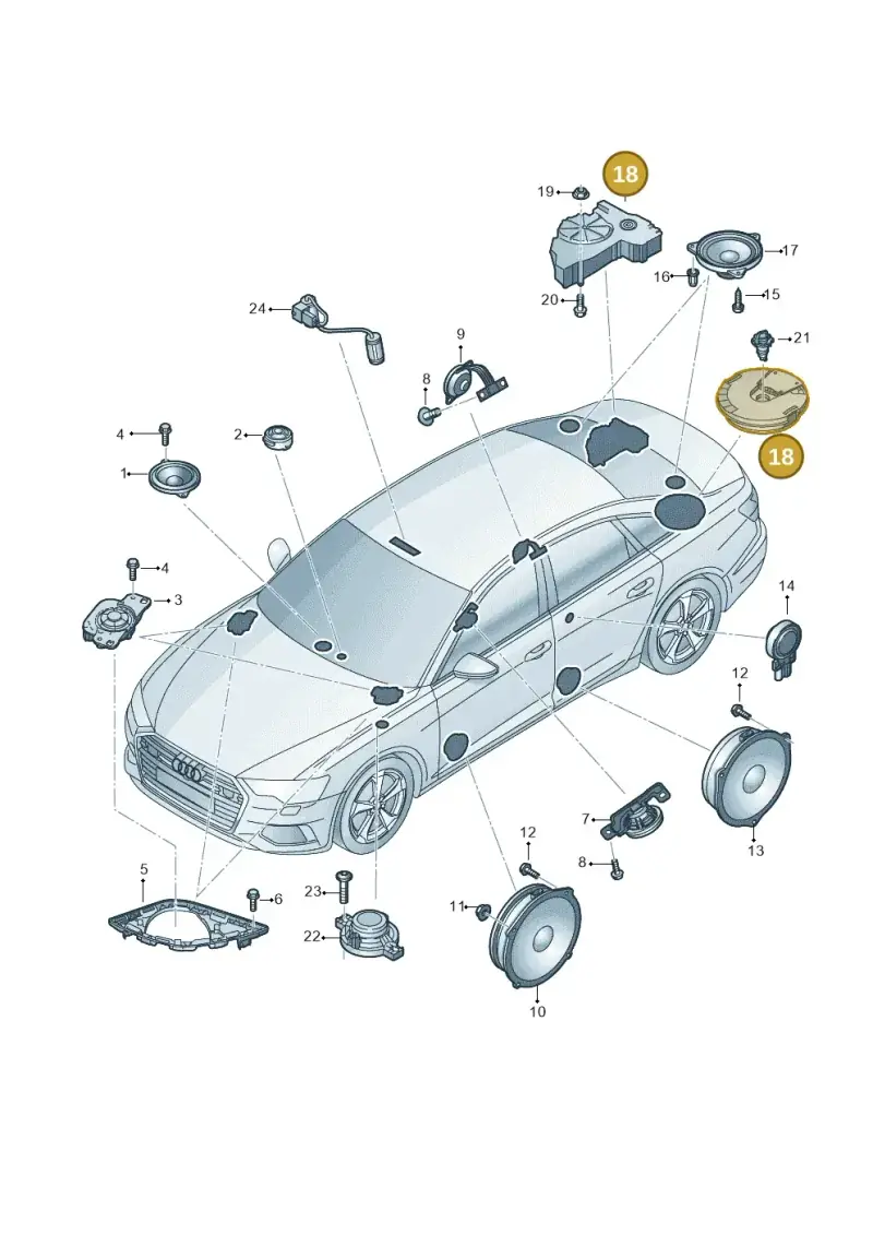 4K0035913 — Audi A6 (2018-2025) diagram 430035350, position 18