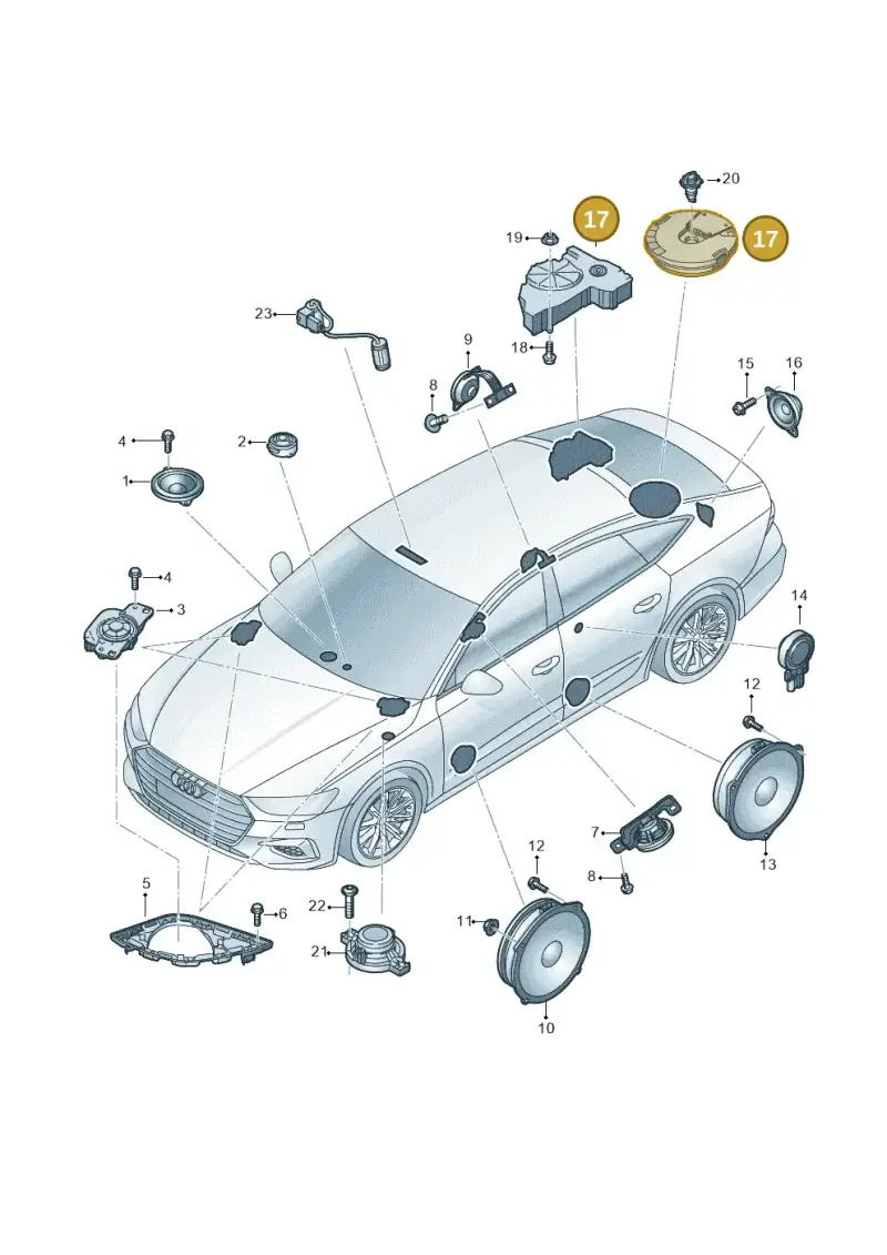 4K0035914 — Audi RS7 Sportback (2019-2025) diagram 435035350, position 17