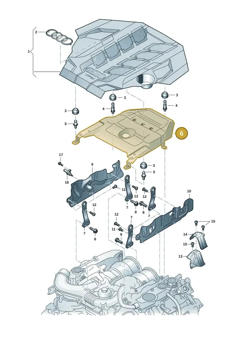 4K0103097A — Audi RS6 Avant (2019-2025) diagram 838103048, position 6