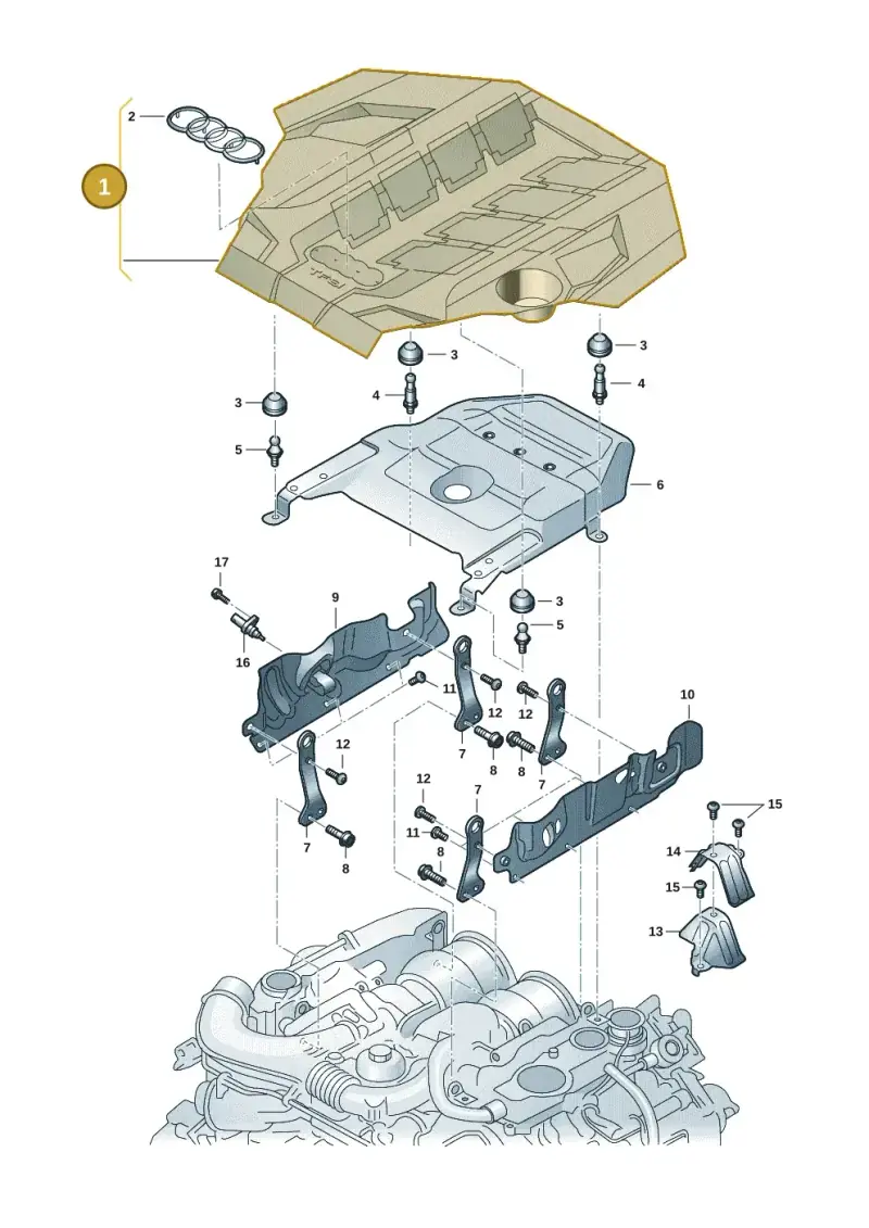 4K0103925A — Audi RS6 Avant (2019-2025) diagram 838103048, position 1