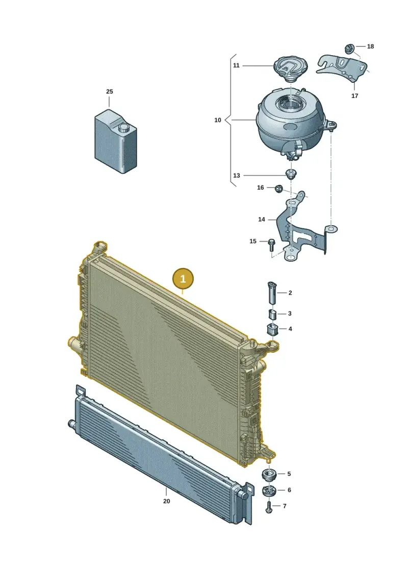 4K0121251E — Audi RS6 Avant (2019-2025) diagram 538121010, position 1
