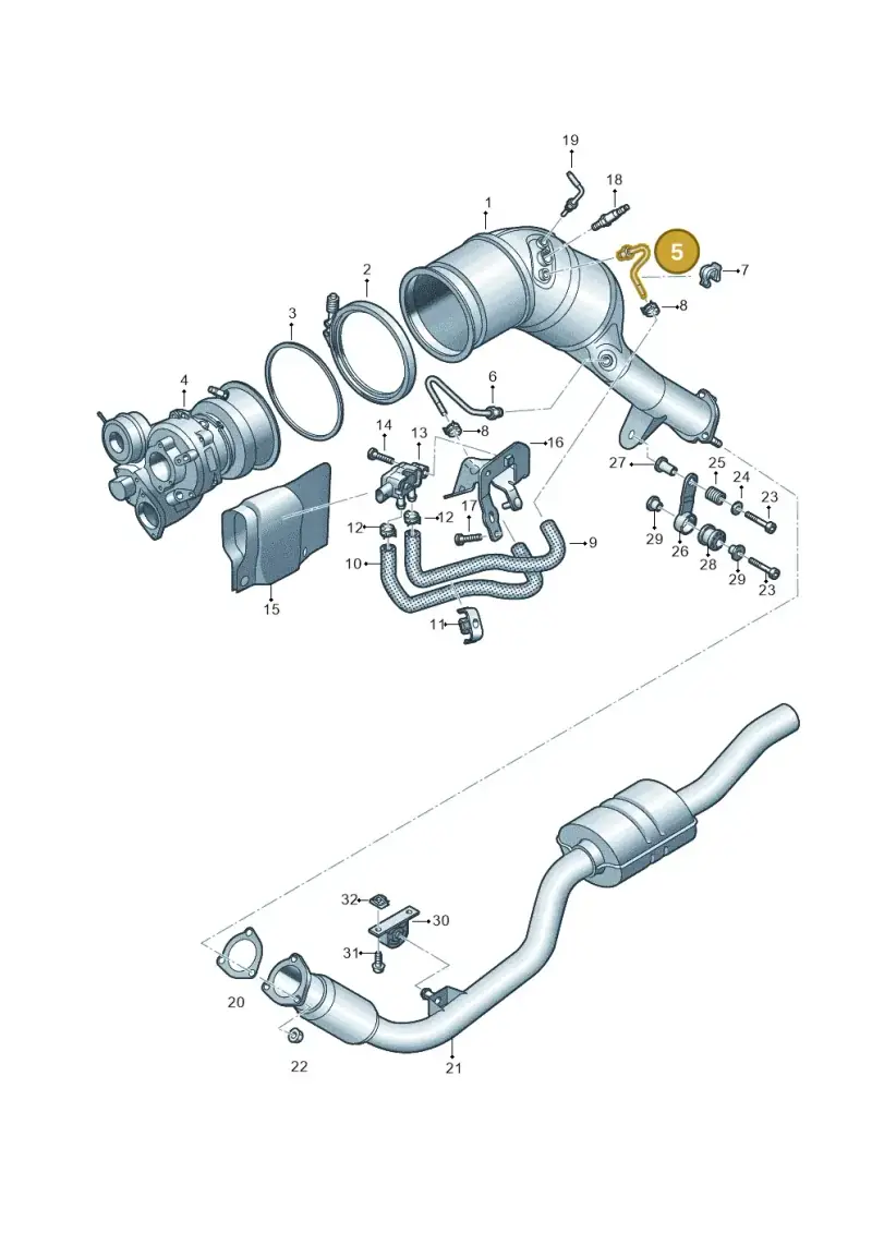 4K0131205B — Audi A6 (2018-2025) diagram 435253440, position 5