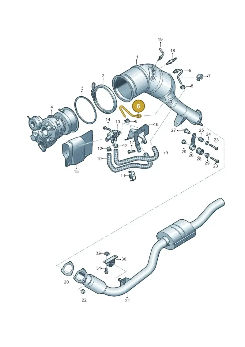 4K0131205C — Audi A6 (2018-2025) diagram 435253440, position 6
