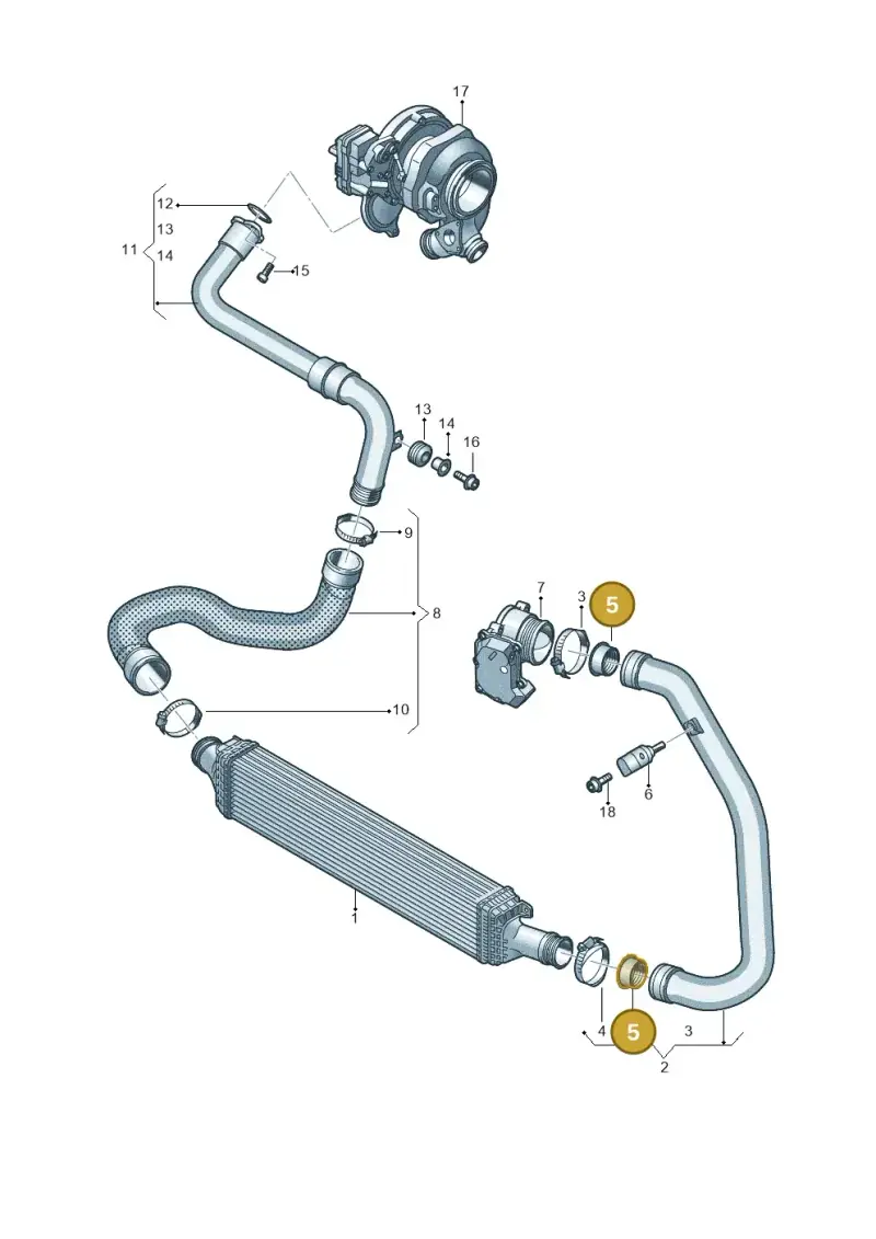 4K0145117 — Audi A6 2.0 (2018-) diagram 849145500, position 5