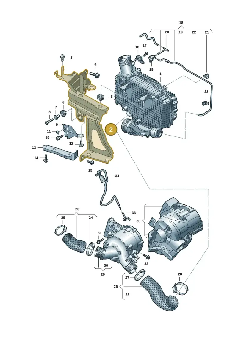 4K0145813AA — Audi A6 2.0 (2018-) diagram 435145048, position 2
