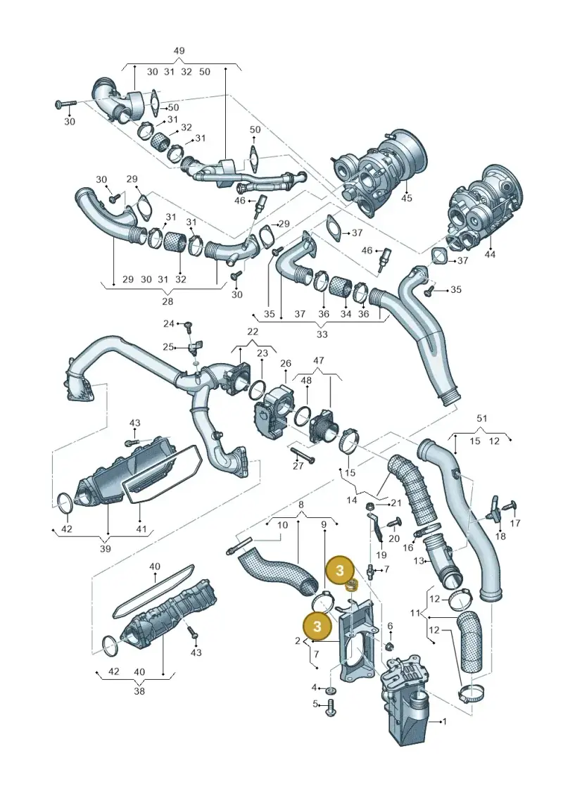 4K0145824 — Audi RS4 Avant (2017-2025) diagram 847145500, position 3
