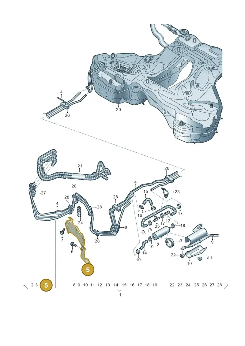 4K0201192D — Audi A6 (2018-2025) diagram 430201062, position 5