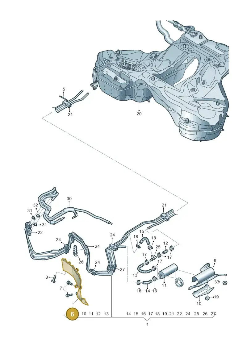 4K0201192D — Audi A7 Sportback (2018-2025) diagram 435201060, position 6