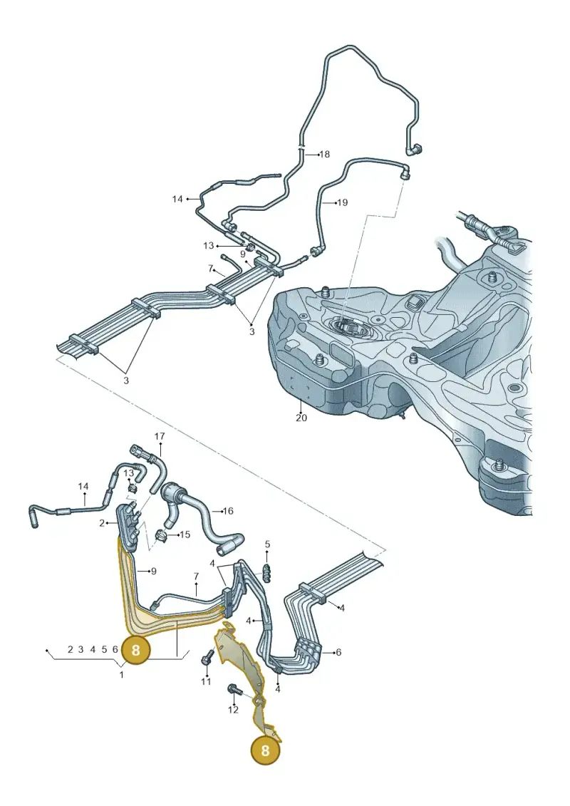 4K0201192D — Audi RS6 Avant (2019-2025) diagram 538201500, position 8