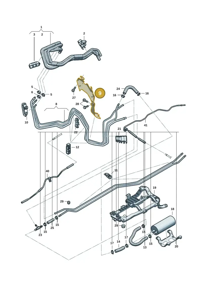 4K0201192D — Audi A5 Limousine (2024-2025) diagram 8wh201600, position 9