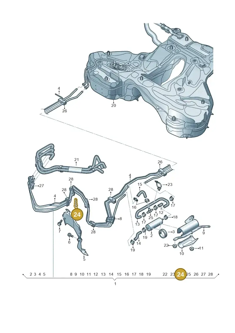 4K0201196C — Audi A6 (2018-2025) diagram 430201062, position 24