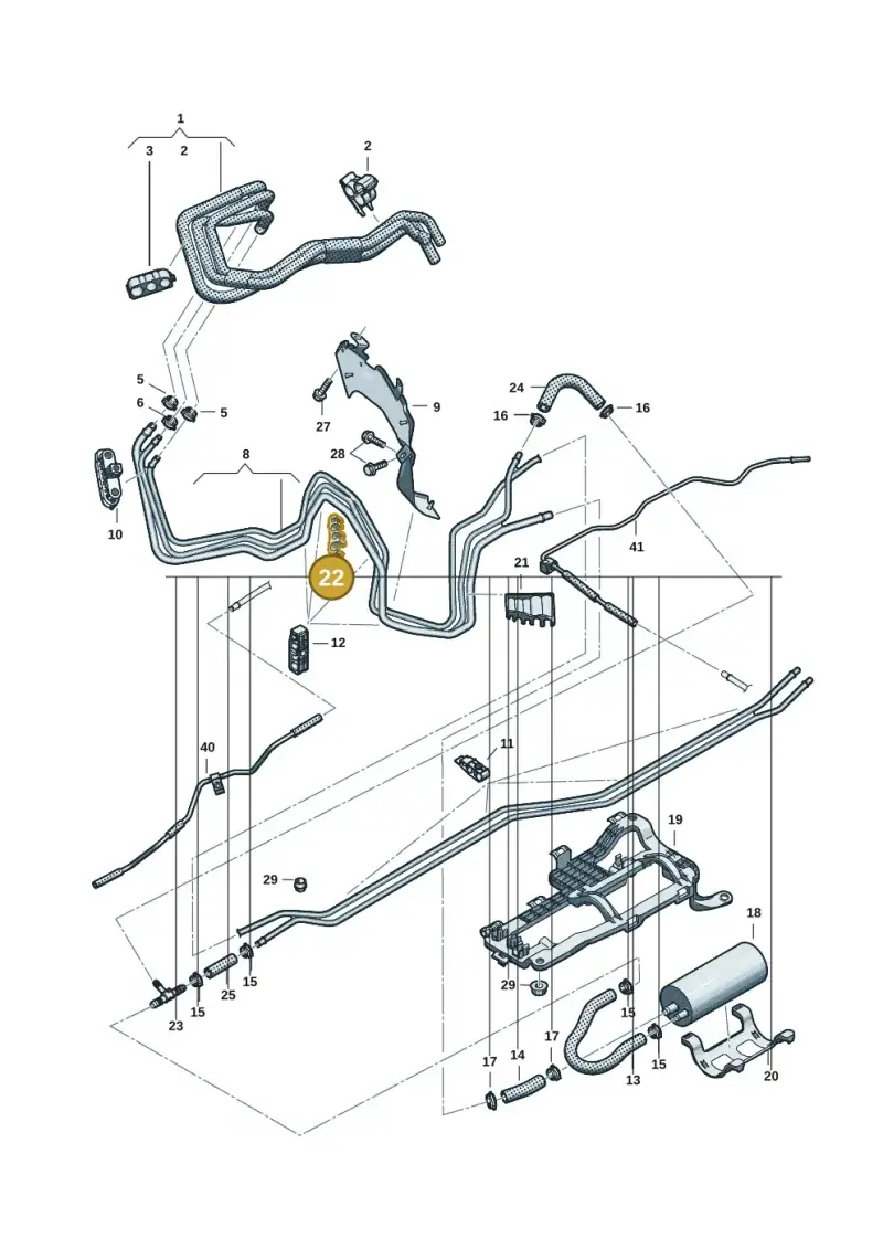 4K0201196C — Audi A5 Limousine (2024-2025) diagram 8wh201600, position 22