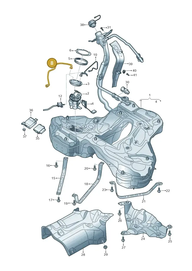 4K0201220J — Audi RS6 Avant (2019-) diagram 537201110, position 8