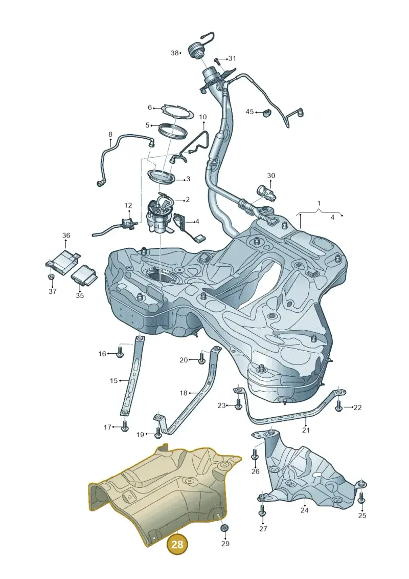 4K0201308K — Audi RS6 Avant (2019-) diagram 430201000, position 28