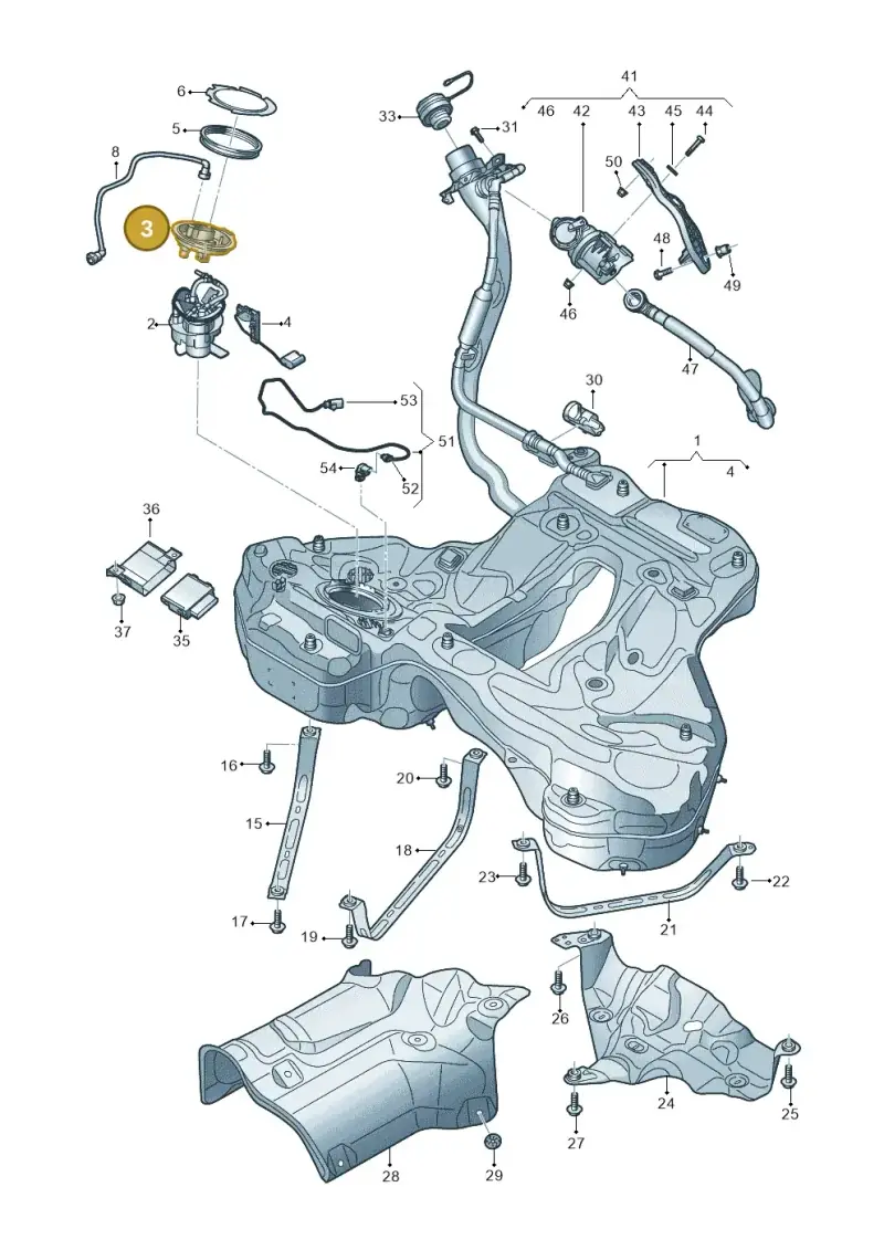 4K0201317B — Audi A6 (2018-2025) diagram 430201030, position 3