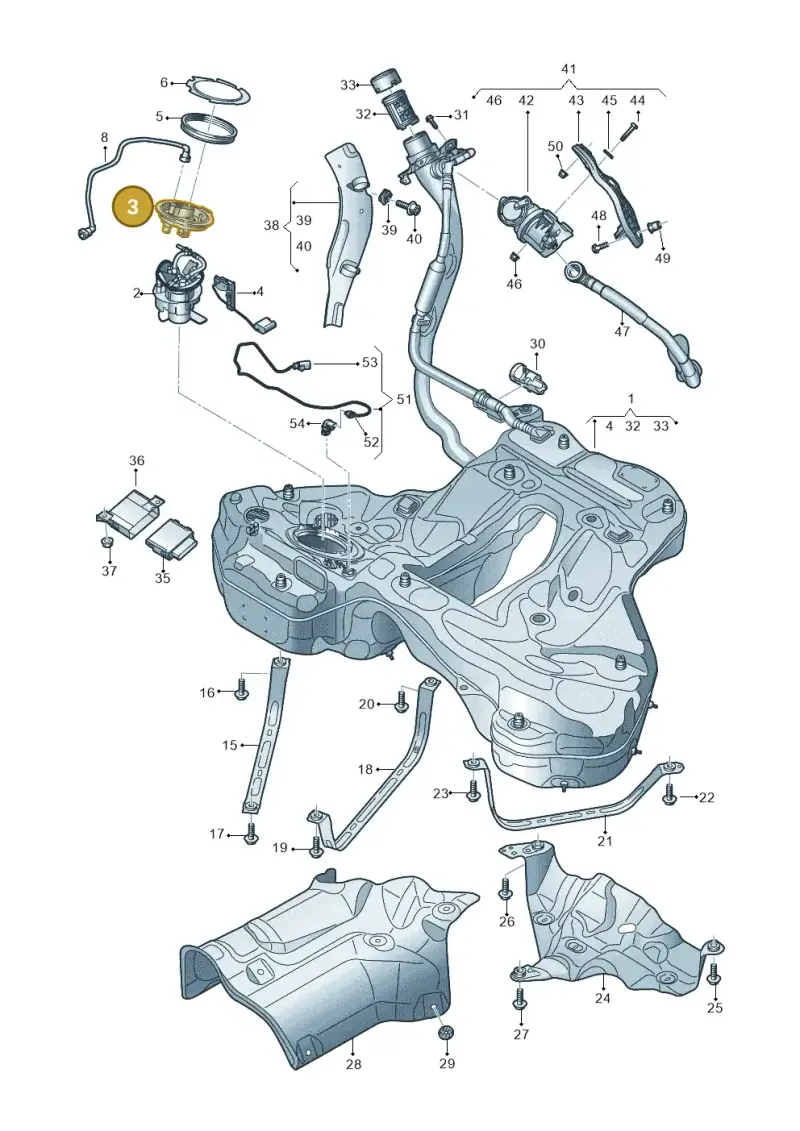 4K0201317B — Audi A7 Sportback (2018-2025) diagram 435201030, position 3