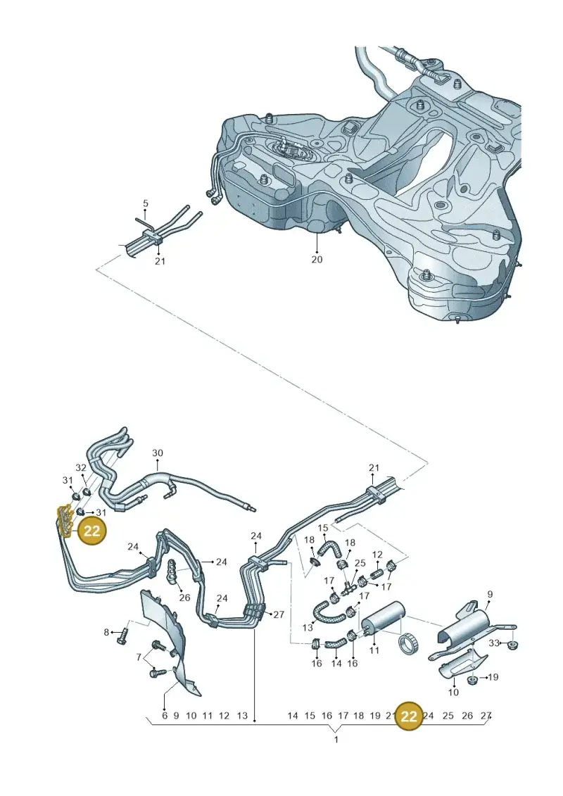 4K0201449P — Audi A7 Sportback (2018-2025) diagram 435201060, position 22