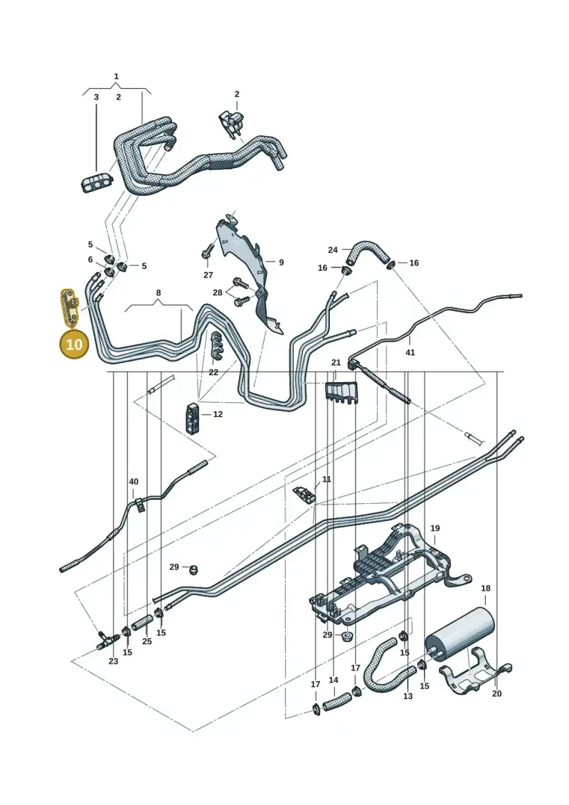 4K0201449P — Audi A5 Limousine (2024-2025) diagram 8wh201600, position 10