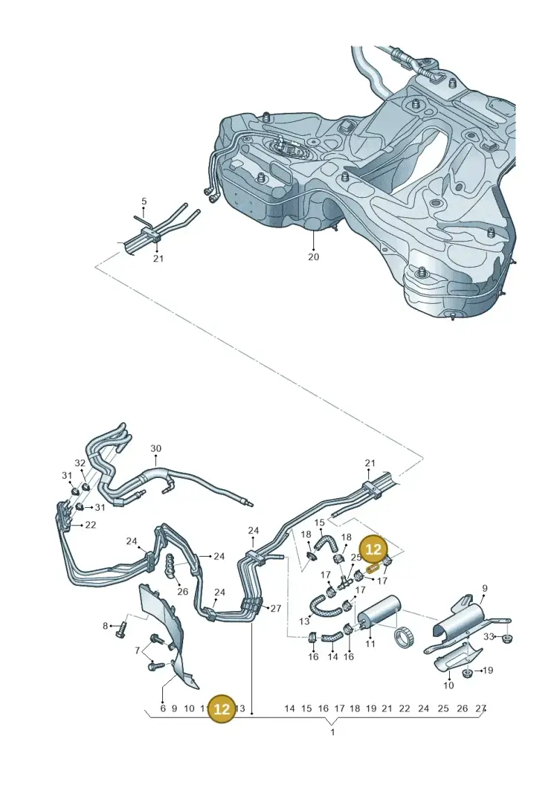 4K0201541Q — Audi A7 Sportback (2018-) diagram 435201060, position 12