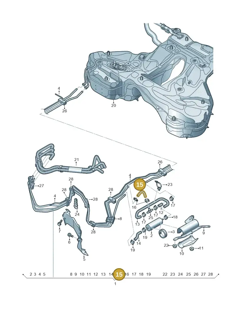 4K0201543N — Audi A6 2.0 (2018-) diagram 430201062, position 15