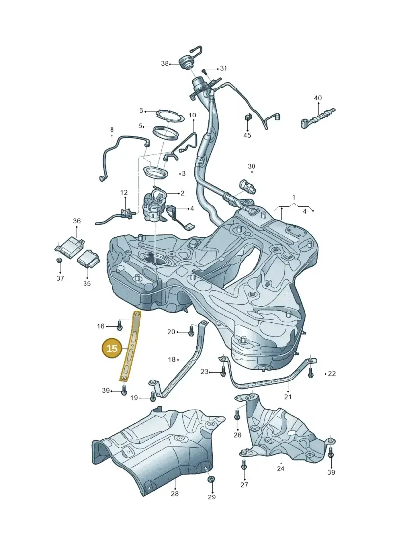 4K0201654D — Audi A6 L 2.0 (2018-) diagram 577201010, position 15