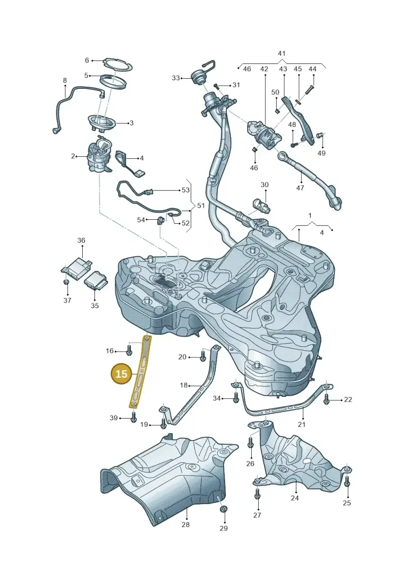 4K0201654D — Audi A6 L 2.0 (2018-) diagram 577201030, position 15