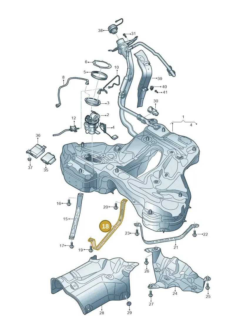 4K0201654E — Audi RS6 Avant (2019-2025) diagram 537201110, position 18