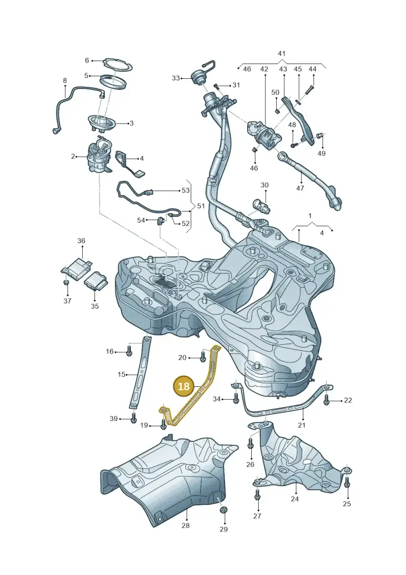 4K0201654E — Audi A6 L 2.0 (2018-) diagram 577201030, position 18