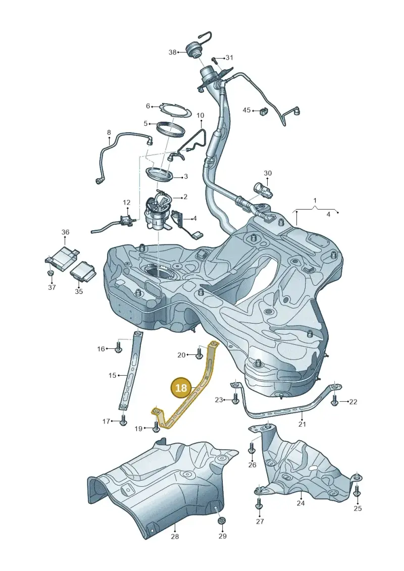 4K0201654E — Audi RS6 Avant (2019-2025) diagram 430201000, position 18