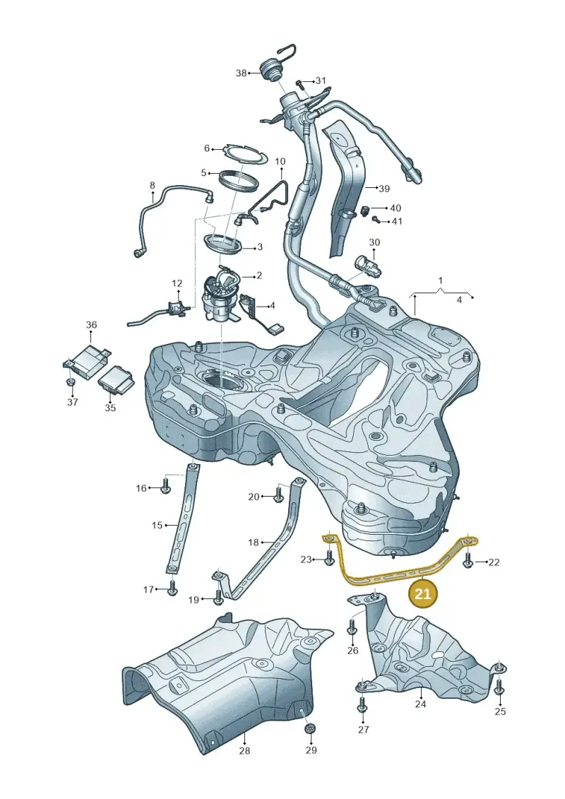 4K0201654F — Audi RS6 Avant (2019-) diagram 537201110, position 21