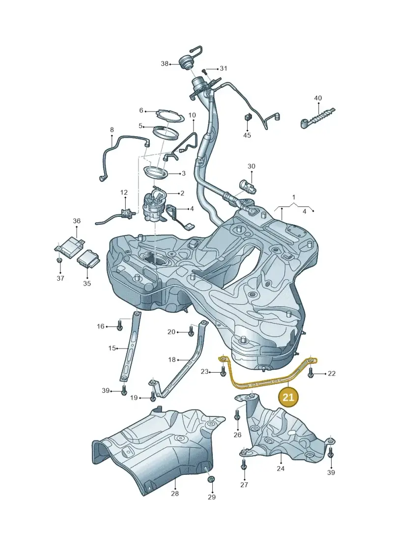 4K0201654F — Audi A6 L 2.0 (2018-) diagram 577201010, position 21