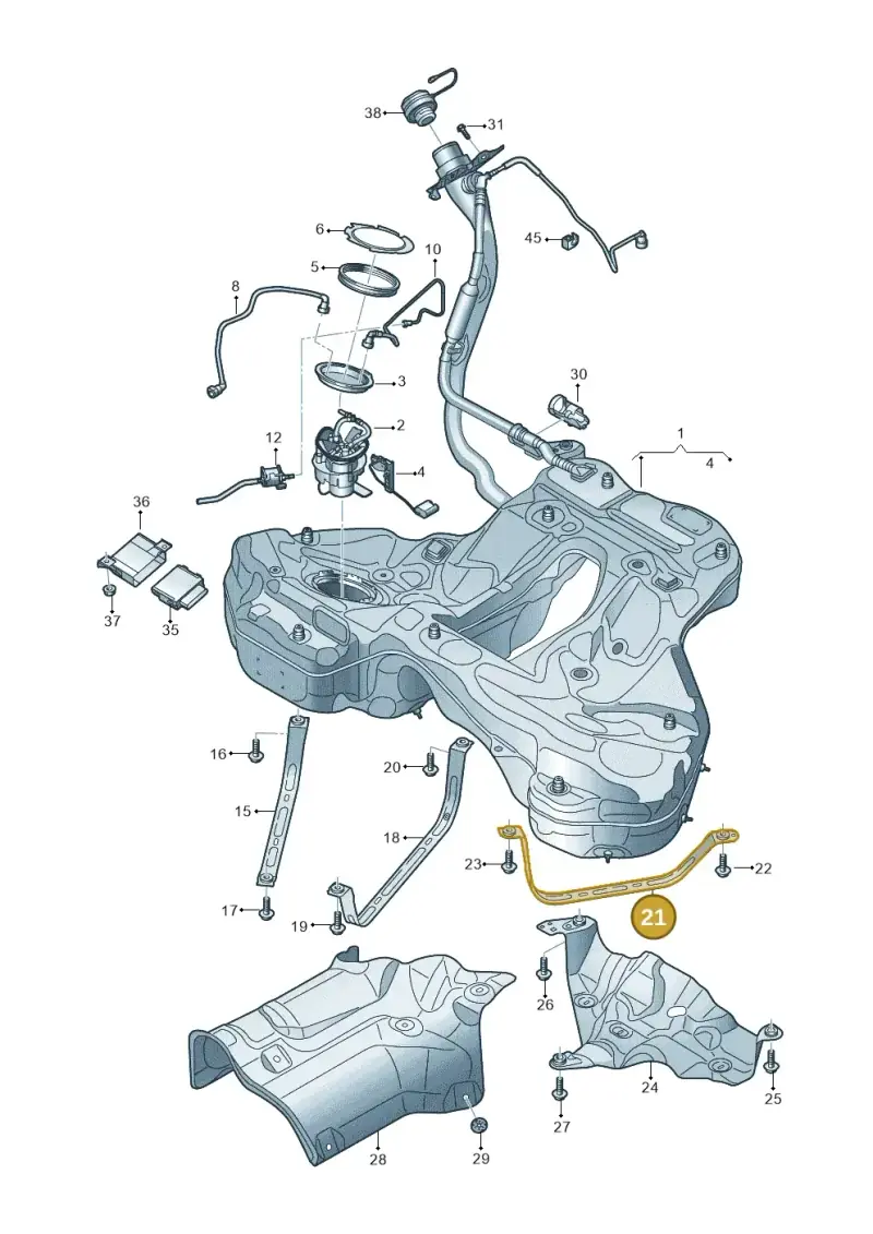 4K0201654F — Audi RS6 Avant (2019-) diagram 430201000, position 21