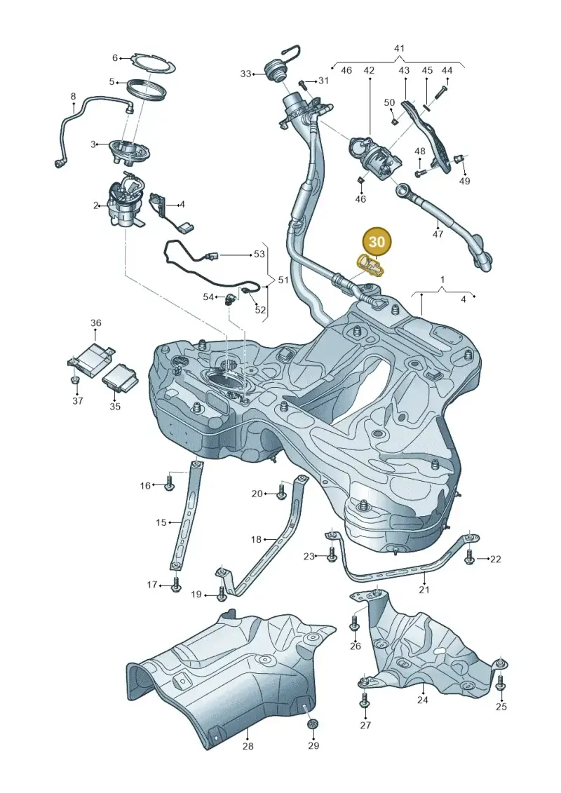 4K0201710J — Audi A6 (2018-2025) diagram 430201030, position 30