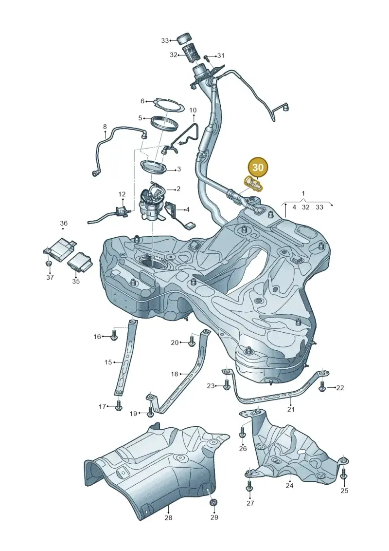 4K0201710J — Audi RS7 Sportback (2019-2025) diagram 435201000, position 30