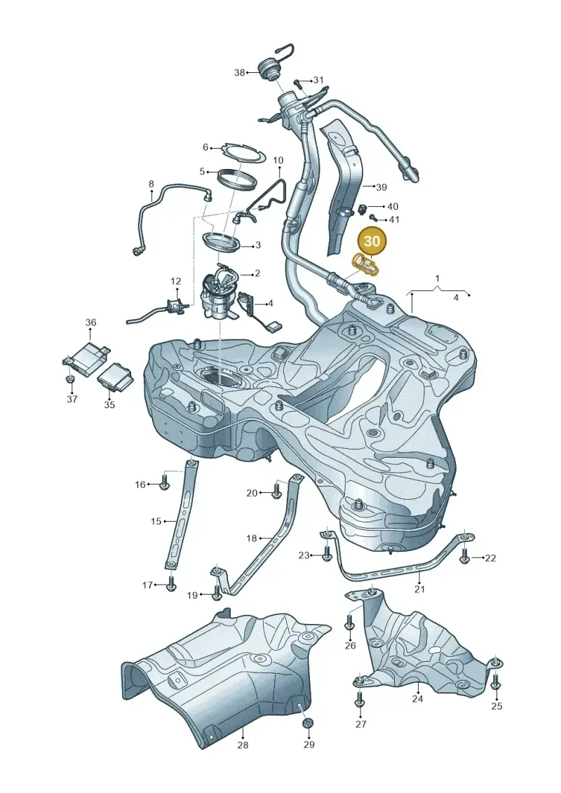 4K0201710J — Audi RS6 Avant (2019-2025) diagram 537201110, position 30