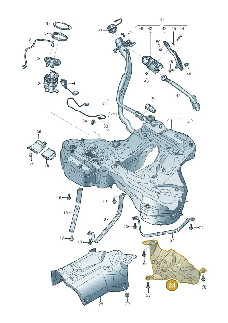 4K0201781A — Audi A6 (2018-2025) diagram 430201030, position 24