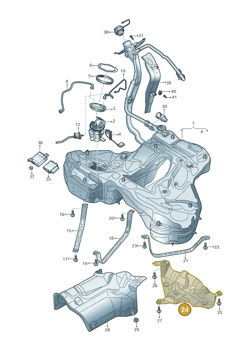 4K0201781A — Audi RS6 Avant (2019-2025) diagram 537201110, position 24