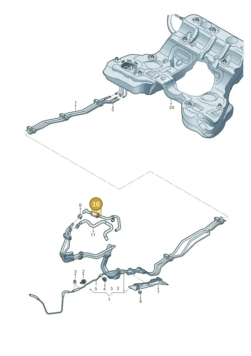 4K0201991BN — Audi A6 (2018-2025) diagram 838201500, position 10