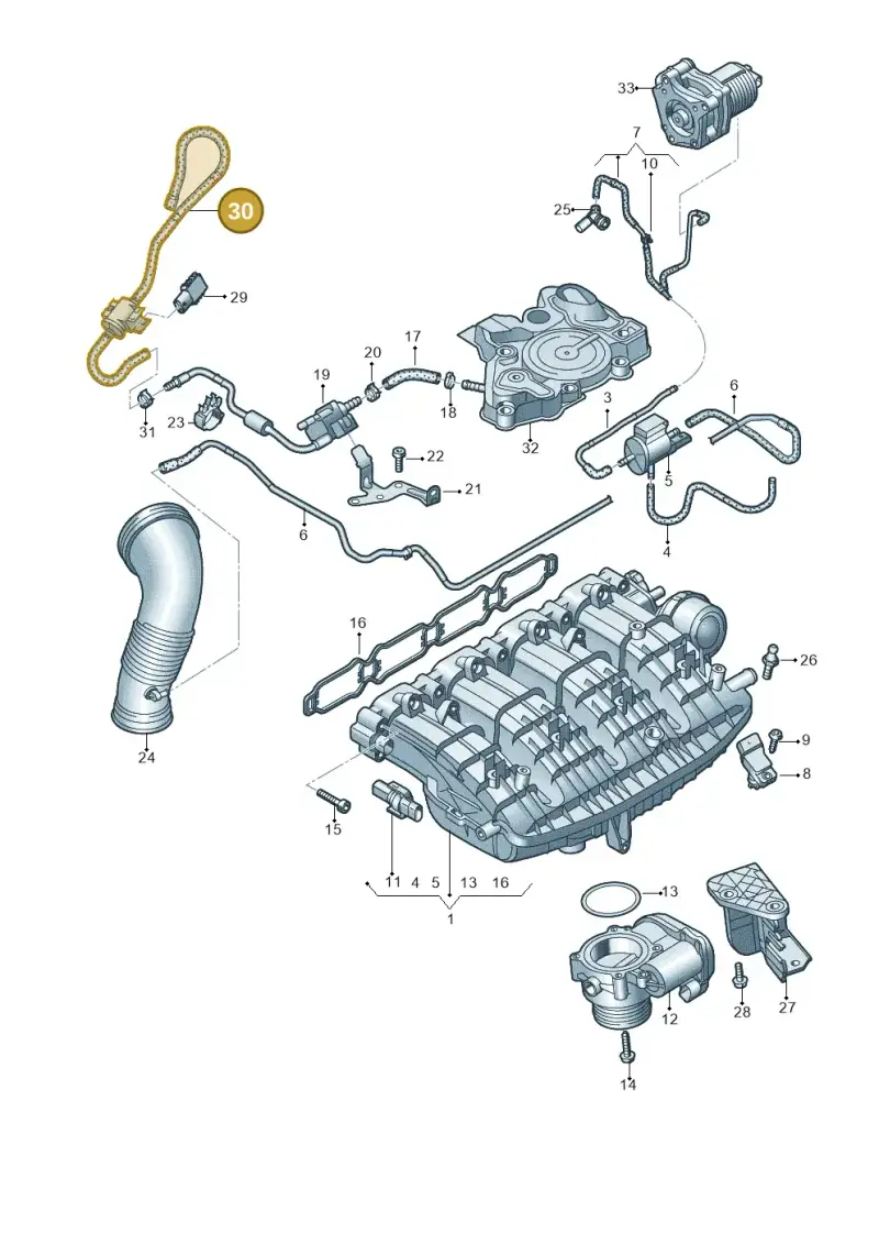 4K0201991BN — Audi A6 (2018-2025) diagram 896133010, position 30