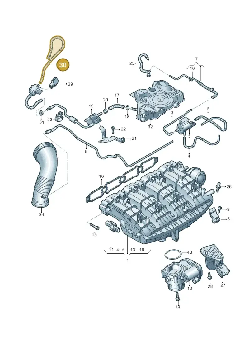 4K0201991BN — Audi A6 (2018-2025) diagram 435133004, position 30