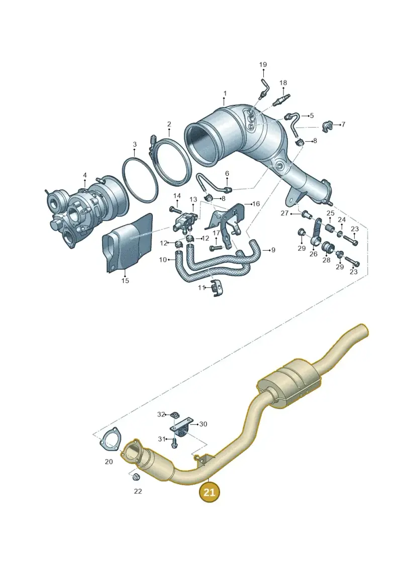 4K0253300F — Audi A6 (2018-2025) diagram 435253440, position 21