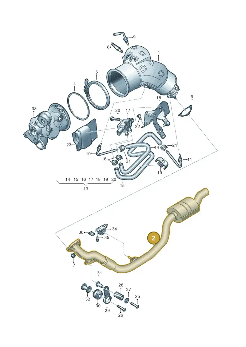 4K0253300F — Audi A6 (2018-2025) diagram 838253460, position 2