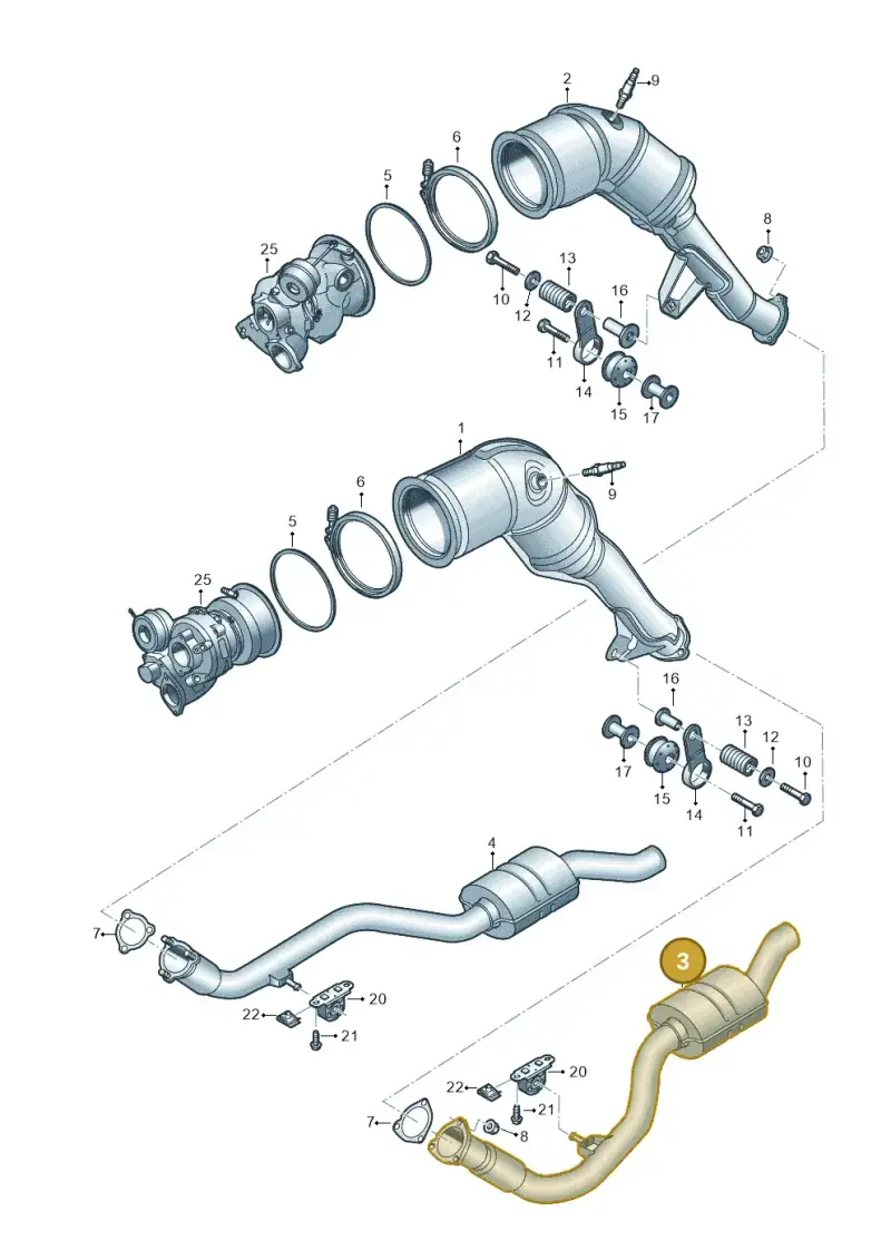 4K0253300F — Audi A6 (2018-2025) diagram 435253430, position 3