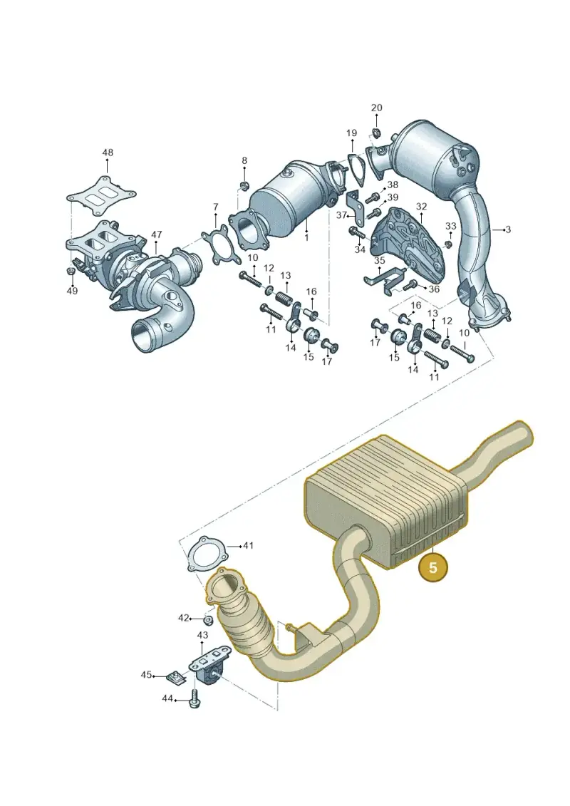 4K0253300L — Audi A7 Sportback (2018-2025) diagram 435253380, position 5